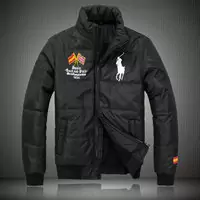 ralph lauren doudoune manteau hommes big pony populaire 2013 drapeau national espagne noir